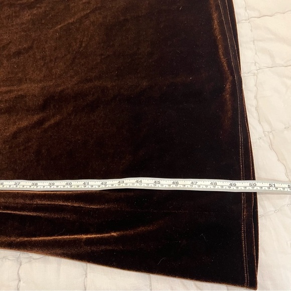 Vintage Carole Little Velvet Maxi Dress 6 Small Brown Elegant Sleeveless Sheath - Picture 8 of 9